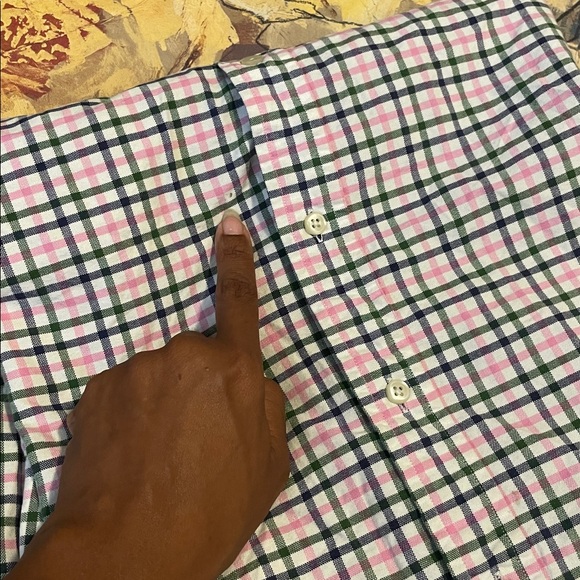 Polo Pink,White,Green, and Blue Long sleeve Button Down - Picture 4 of 5